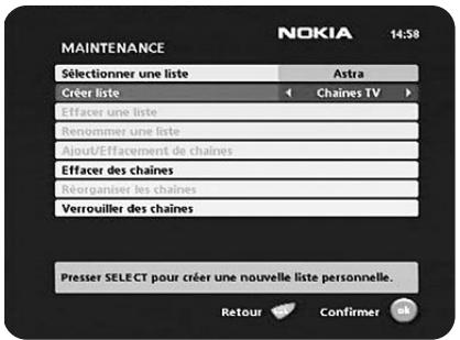 NOKIA 110 - Entrer le nom d'une liste - 2