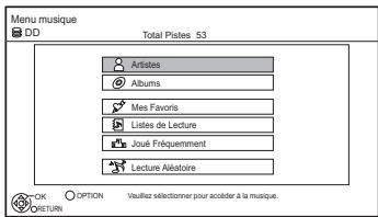 PANASONIC DMR-BWT745 - Écoute de la musique enregistrée sur le DD - 1
