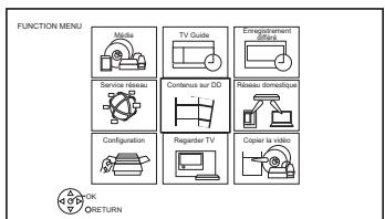PANASONIC DMR-BWT745 - Écran function MENU - 1