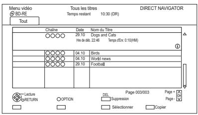 PANASONIC DMR-BWT745 - Écran DIRECT navigator - 1