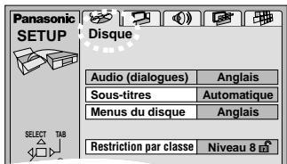 PANASONIC DVD LV 50 ARGENT - Modification des réglages - 2