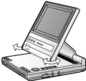 PANASONIC DVD LV 50 ARGENT - Réglage de l'angle de l'écran à cristaux liquides - 5