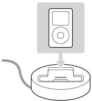 TEAC DR-H338IS - Insérez l'ipod dans le dock. - 1
