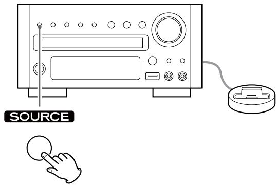 TEAC DR-H338IS - Appuyez sur la touche SOURCE pour sélectionner "ipod - 1