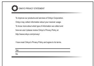 ONKYO TX-RZ900 - Politique de confidentialité - 1