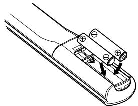 DENON PMA-700 AE - Insertion des piles - 2