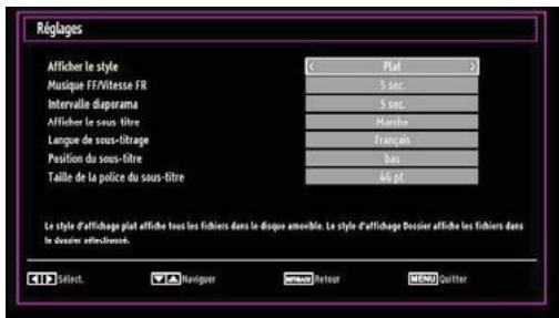 WINDSOR WD4212T - Réglages du navigateur média - 1