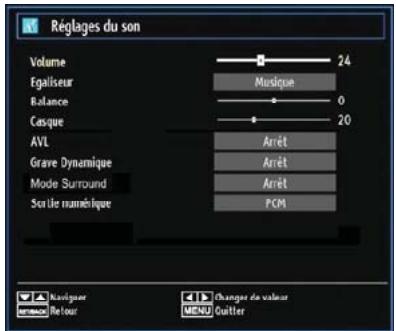 WINDSOR WD4212T - Configuration des paramètres sonores - 1