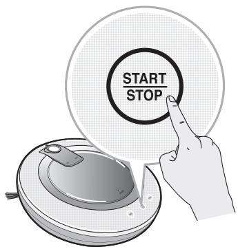LG VR1013 - Utilisation des boutons de l'aspirateur robot - 1