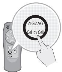 LG VR1013 - Bouton de nettoyage en zigzag puis zone par zone - 1