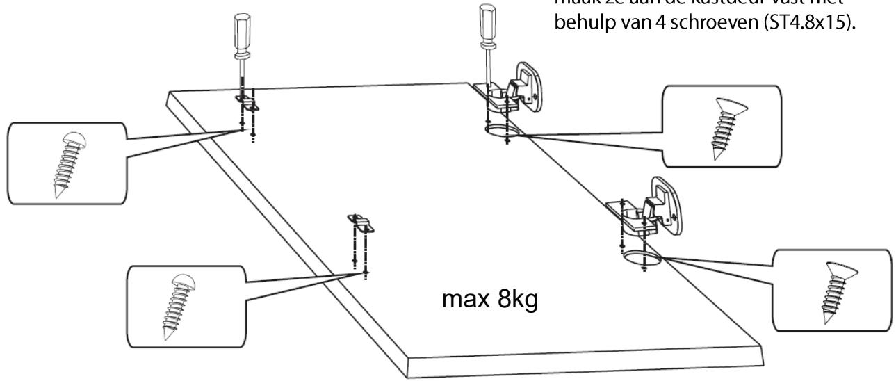 THOMSON TWBI8140A - De scharnieren en afstandhouders aan de kastdeur vastmaken - 1