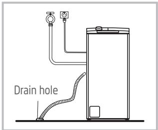 DARTY PTL75120 - Connecting the drain hose - 1