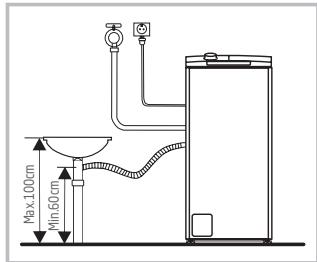 DARTY PTL75120 - Connecting the drain hose - 2