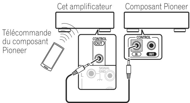 PIONEER A-A9-J - Raccordez le CONTROL OUT de cet amplificateur à la prise control IN d'un autre composant pioneer. - 1