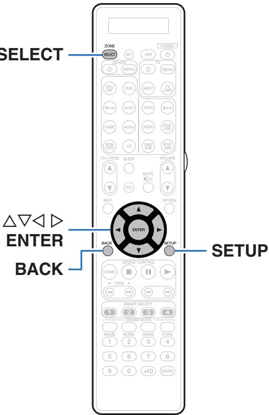 MARANTZ SR7010N1B - Plan du menu de l'interface graphique - 1