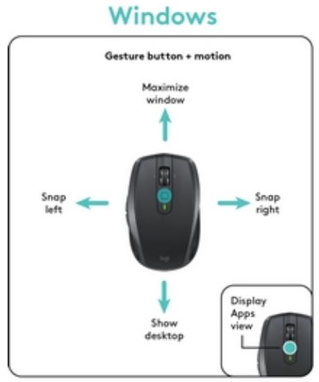 LOGITECH MX ANYWHERE 2S - Gestes de contrôle - 1