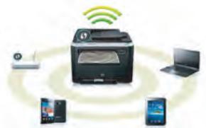 SAMSUNG CLX-3305 - Prend en charge diverses méthodes de paramétrage du réseau sans fil - 1