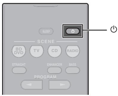 YAMAHA HTR-2071 - Raccordement du câble d'alimentation à une prise secteur et mise sous tension de l'unité - 2