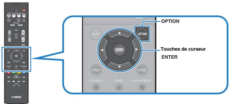 YAMAHA HTR-2071 - Appuyez sur OPTION. - 1
