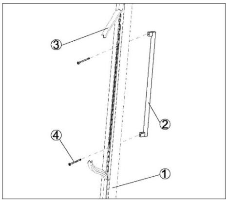 SCHNEIDER CAVEAVININTEGRABLESCCVI15071 - Installation de la poignee et reversibilite de la porte du refroidisseur a vin - 1