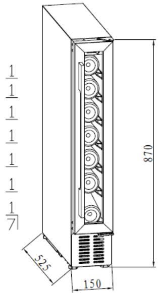 SCHNEIDER CAVEAVININTEGRABLESCCVI15071 - Stockage des bouteilles de vin - 1