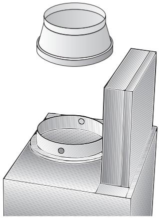 BOSCH DKE66 - Aansluiting luchtafvoerpijp  120 mm: - 1