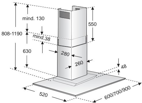 BOSCH DKE66 - Connecting a 120mm exhaust-air pipe: - 2