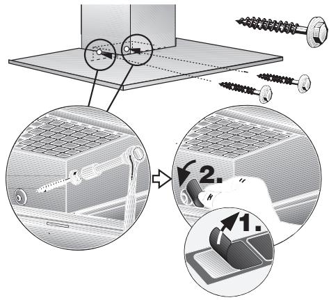 BOSCH DKE66 - Length of the connecting cable: 1.30m If it is necessary to wire the extractor hood directly into the mains: - 5