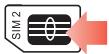 THOMSON EVERY 35 BL - Sens d'insertion de la carte SIM dans le slot SIM 2 - 1