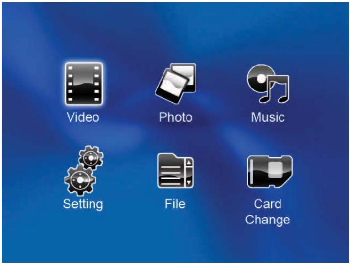 AIPTEK POCKET CINEMA V20 - Menu principal - 1
