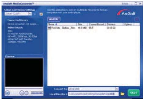 AIPTEK POCKET CINEMA V20 - Comment utiliser arcsoft video downloader - 2