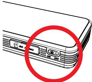 AIPTEK POCKET CINEMA V20 - Allumer/éteindre votre projecteur - 1
