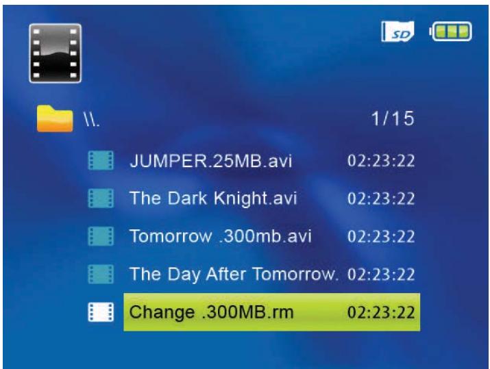 AIPTEK POCKET CINEMA V20 - Menu principal - 3