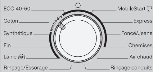MIELE WTD163 - Sélectionner un programme - 1