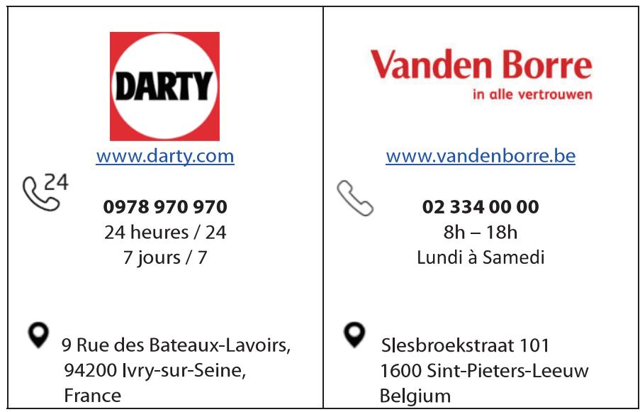 DARTY TH31ONFWDIX - Veuillez noter! - 1