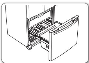 SAMSUNG RF-62 HEPN - Remontage de la porte du congélateur (type TIROIR) - 4