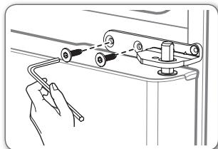SAMSUNG RF-62 HEPN - Démontage de la porte du congélateur (ouverture à la française) - 1