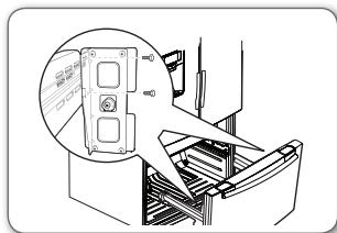 SAMSUNG RF-62 HEPN - Remontage de la porte du congélateur (type TIROIR) - 3