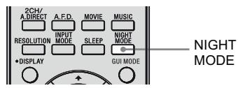SONY STR-DA3500 - Profiter de l'effet surround à des niveaux de volume faibles (NIGHT mode) - 1