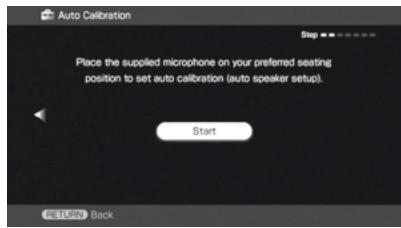 SONY STR-DA3500 - Appuyez à plusieurs reprises sur / pour sélectionner « auto calibration », puis appuyez sur  ou . - 1