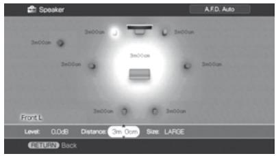 SONY STR-DA3500 - Appuyez à plusieurs reprises sur / pour sélectionner « settings », puis appuyez sur  ou . - 3
