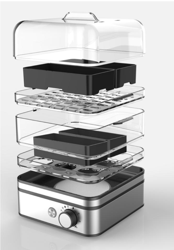 CASO ED10 2772 - ED 10 cuiseur d'oeufs + cuiseur vapeur - 1