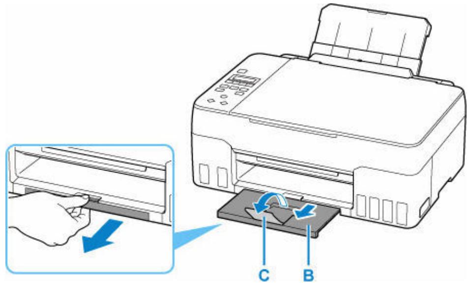 CANON G650 - Tirez vers le haut et repliez le support papier (a) - 2