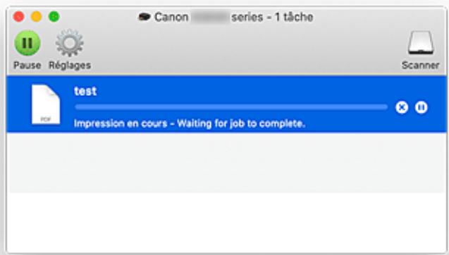 CANON G650 - Vérifiez l'état de l'impression - 1