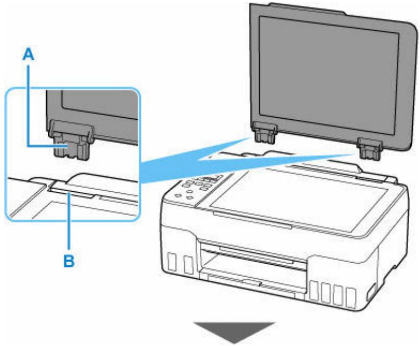 CANON G650 - Fixation du capot du scanner : - 1