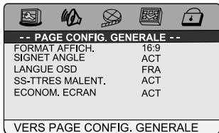 MUSE M-765 DP - Naviguer dans le menu de configuration - 1