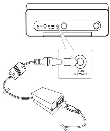 LG ND8520cob - Raccordement de l'adaptateur - 1
