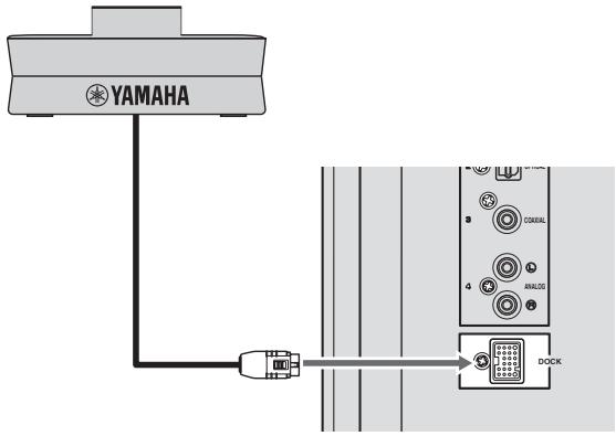 YAMAHA DVX700 - Lors de la connexion du socle universel ipod yamaha - 1