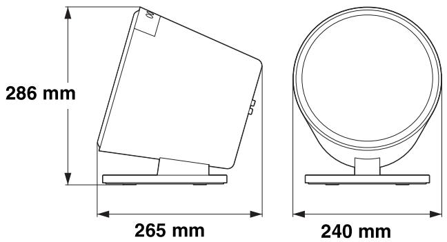YAMAHA NX-B150 - Dimensions - 1