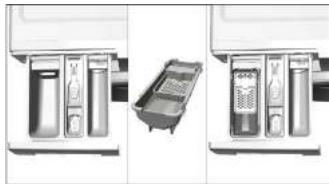 BEKO WM61001 - Si le produit contient un réservoir pour lessive liquide: - 1